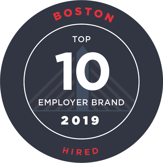 Hired Top 10 Boston Employer Brands 2019 logo