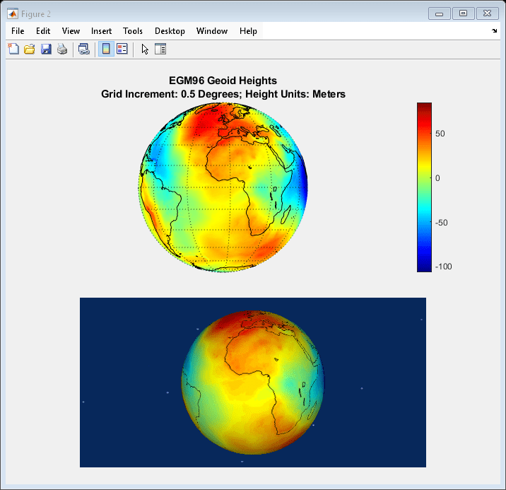 Visualizing Geoid Height for Earth Geopotential Model 1996