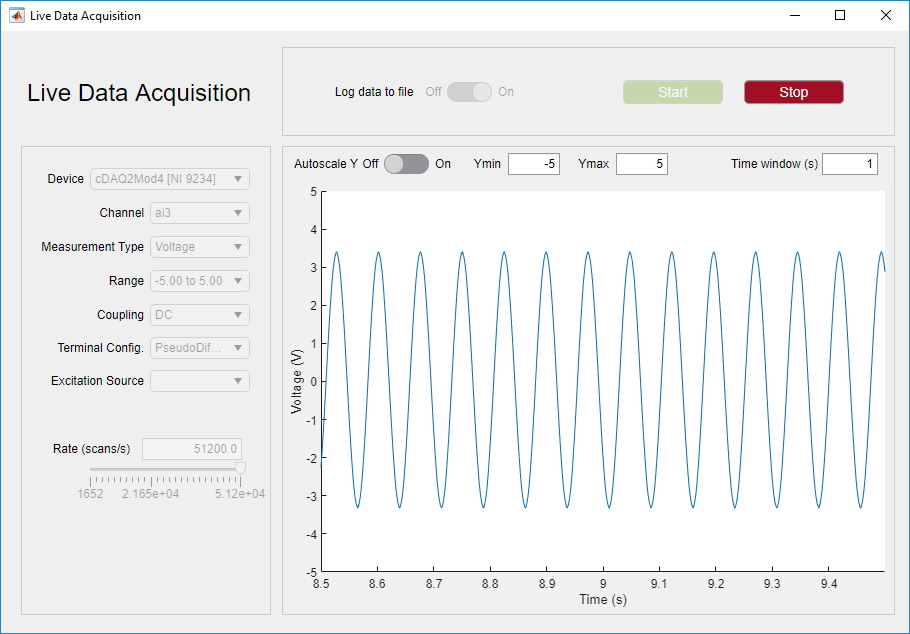 Create an App for Live Data Acquisition