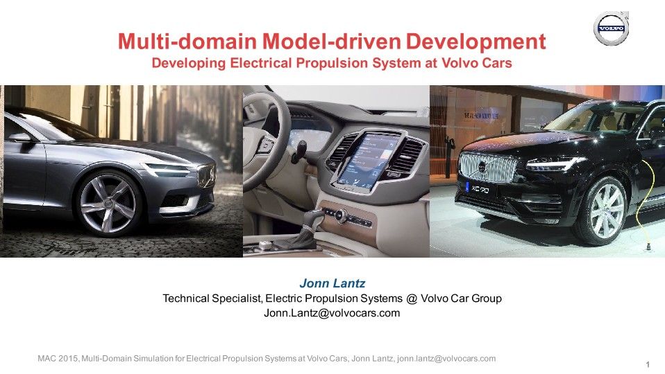 Multidomain Model-Driven Software Development at Volvo Car Group