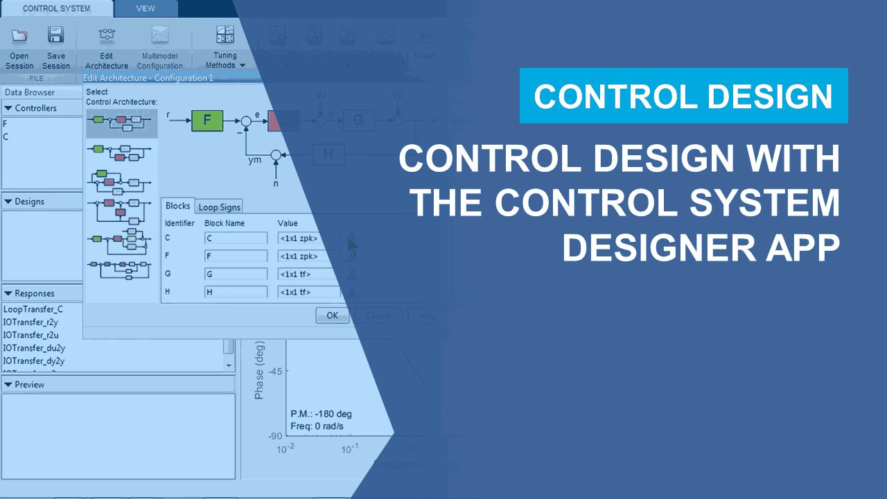 Design control systems with the Control System Designer app. 
