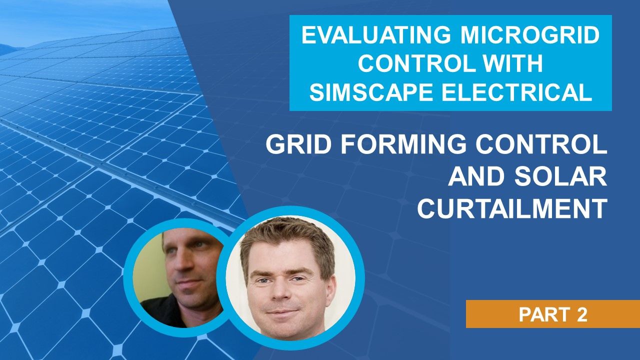Learn how grid forming control regulates system voltage and frequency and solar curtailment reduces solar power output in the event of a load disconnection.